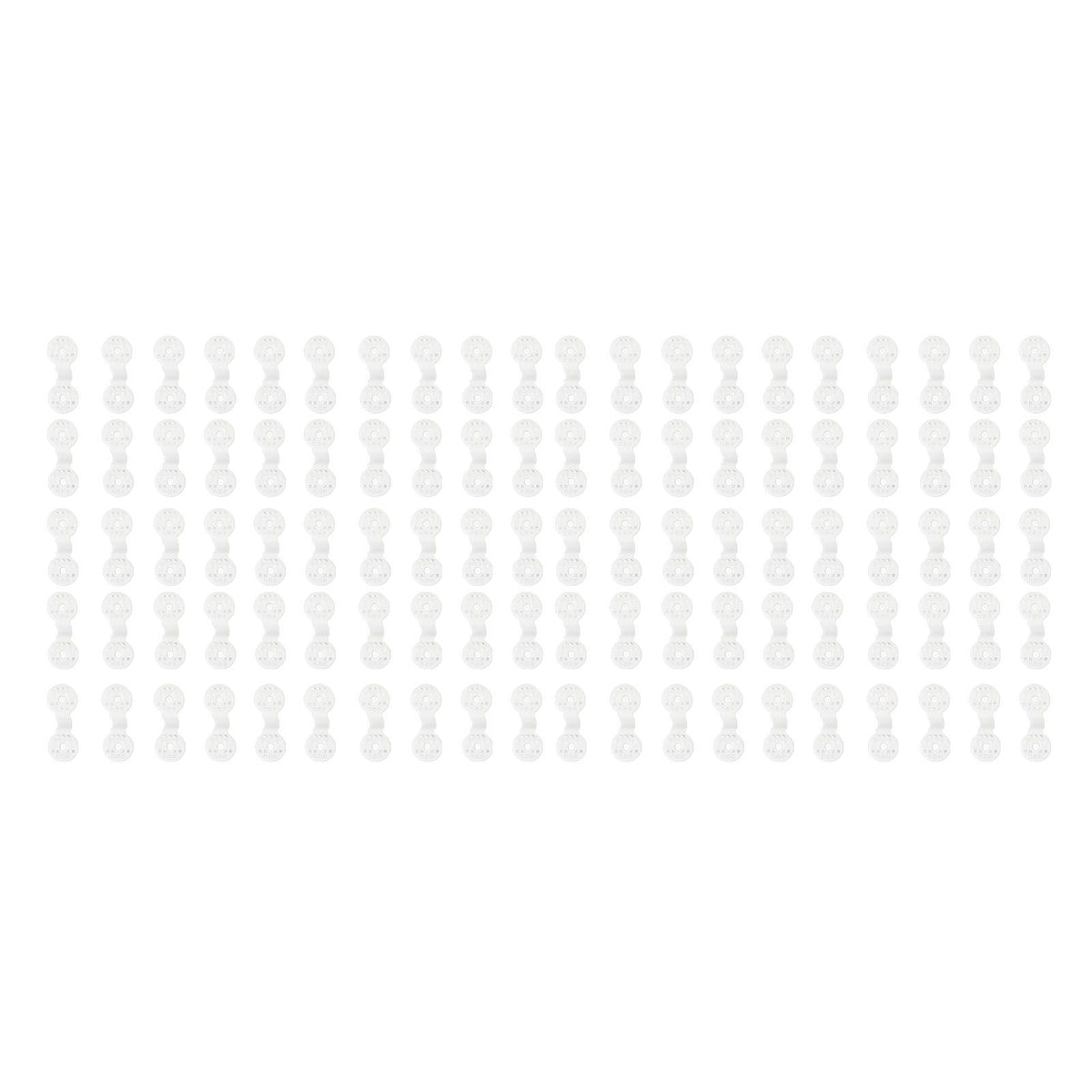 100pcs Shade Cloth Plastic Clips Round Fixing Clips for Greenhouse Outdoor Garden Anti Bird Netting Agricultural Sunshade White