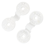100pcs Shade Cloth Plastic Clips Round Fixing Clips for Greenhouse Outdoor Garden Anti Bird Netting Agricultural Sunshade White