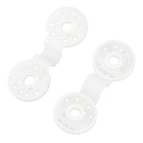 100pcs Shade Cloth Plastic Clips Round Fixing Clips for Greenhouse Outdoor Garden Anti Bird Netting Agricultural Sunshade White - Side View