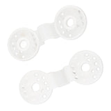 100pcs Shade Cloth Plastic Clips Round Fixing Clips for Greenhouse Outdoor Garden Anti Bird Netting Agricultural Sunshade White - Top-Down View