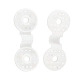 100pcs Shade Cloth Plastic Clips Round Fixing Clips for Greenhouse Outdoor Garden Anti Bird Netting Agricultural Sunshade White