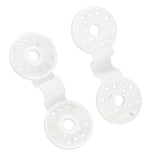 100pcs Shade Cloth Plastic Clips Round Fixing Clips for Greenhouse Outdoor Garden Anti Bird Netting Agricultural Sunshade White - Extra Image