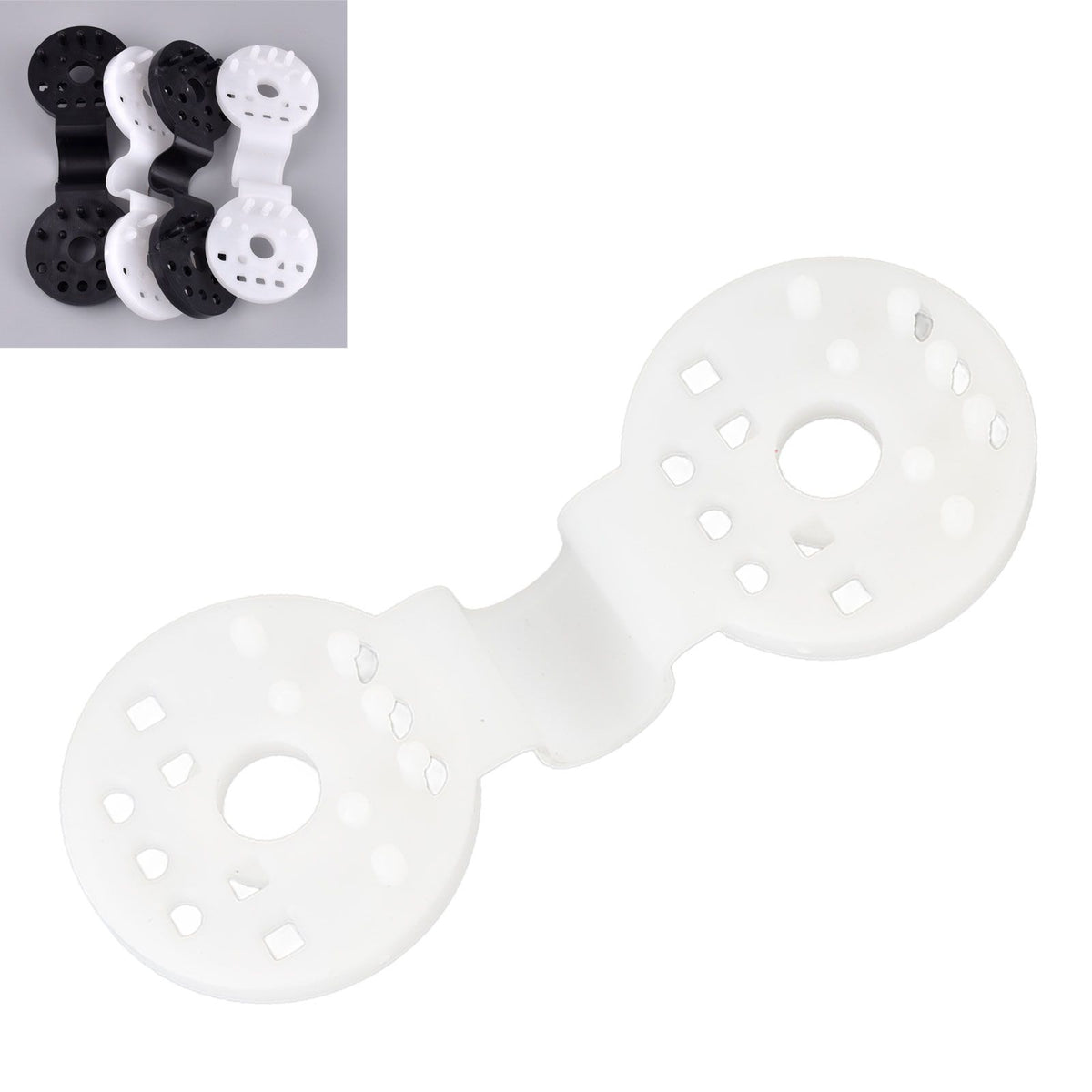 100pcs Shade Cloth Plastic Clips Round Fixing Clips for Greenhouse Outdoor Garden Anti Bird Netting Agricultural Sunshade White