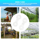 100pcs Shade Cloth Plastic Clips Round Fixing Clips for Greenhouse Outdoor Garden Anti Bird Netting Agricultural Sunshade White