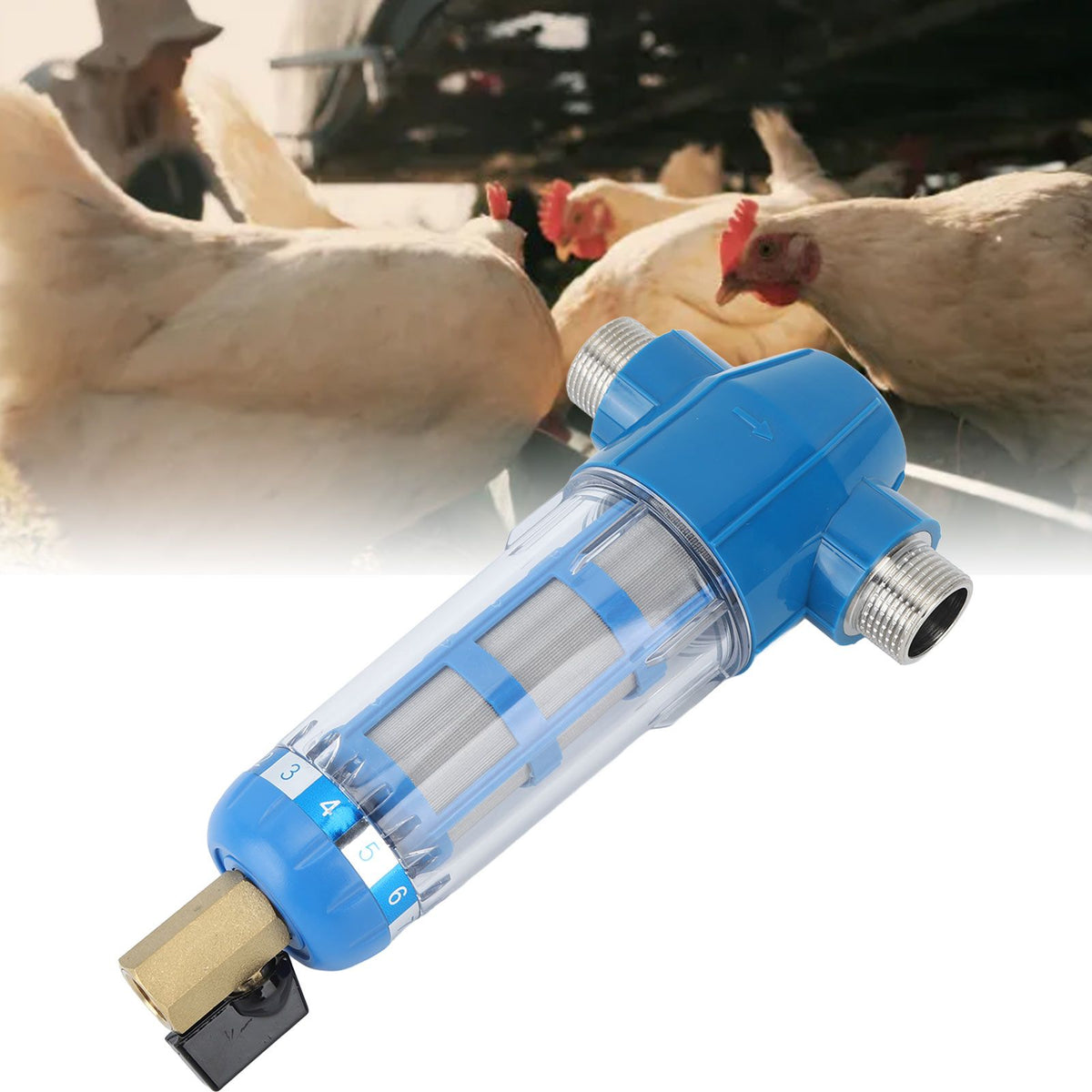 Male Thread G3/4 Doser Spin Down Water Filter G1/4 Sedimentation Filter Deposition Water Filter