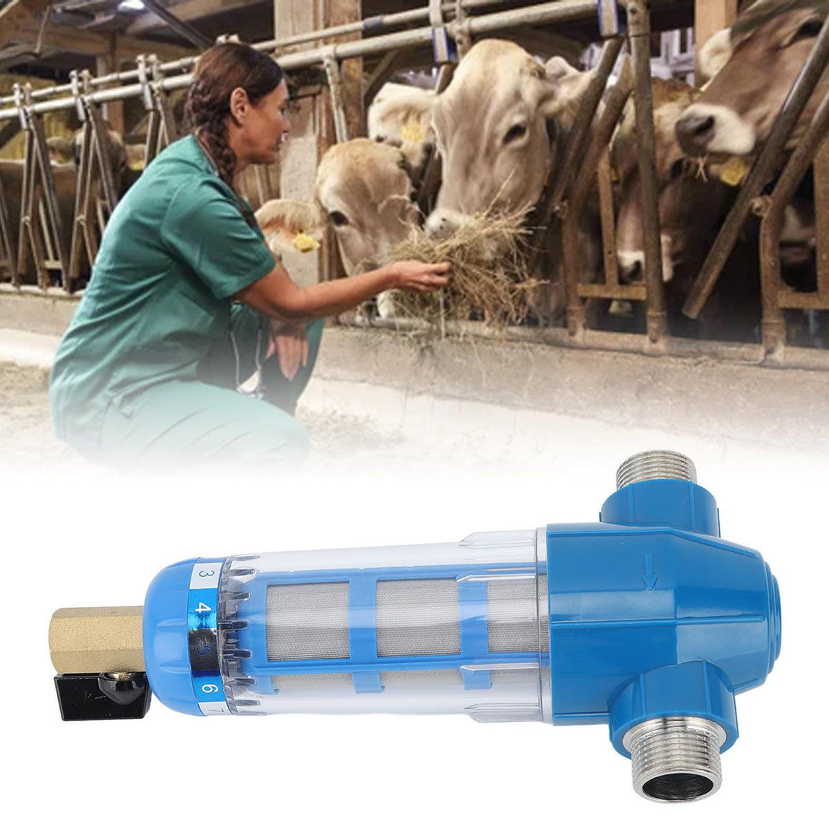 Male Thread G3/4 Doser Spin Down Water Filter G1/4 Sedimentation Filter Deposition Water Filter