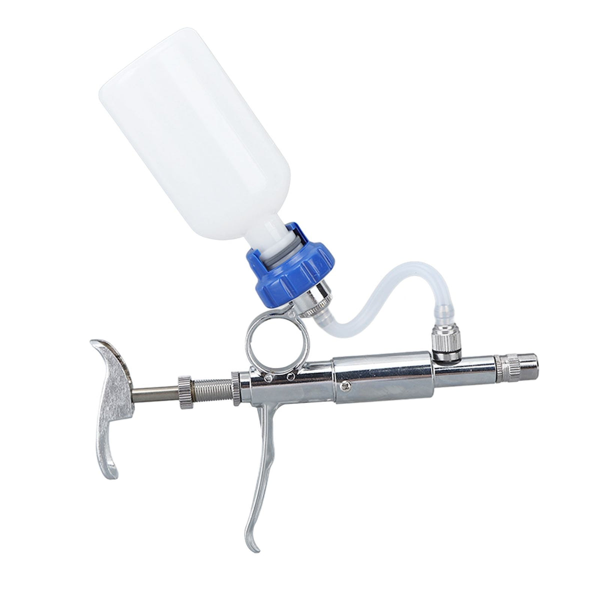 Adjustable Continuous Injection Syringe Stainless Steel Plastic Animal Syringe 5ml Detachable Animal Syringe for Home Farm