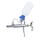 Adjustable Continuous Injection Syringe Stainless Steel Plastic Animal Syringe 5ml Detachable Animal Syringe for Home Farm - 45-Degree Angle