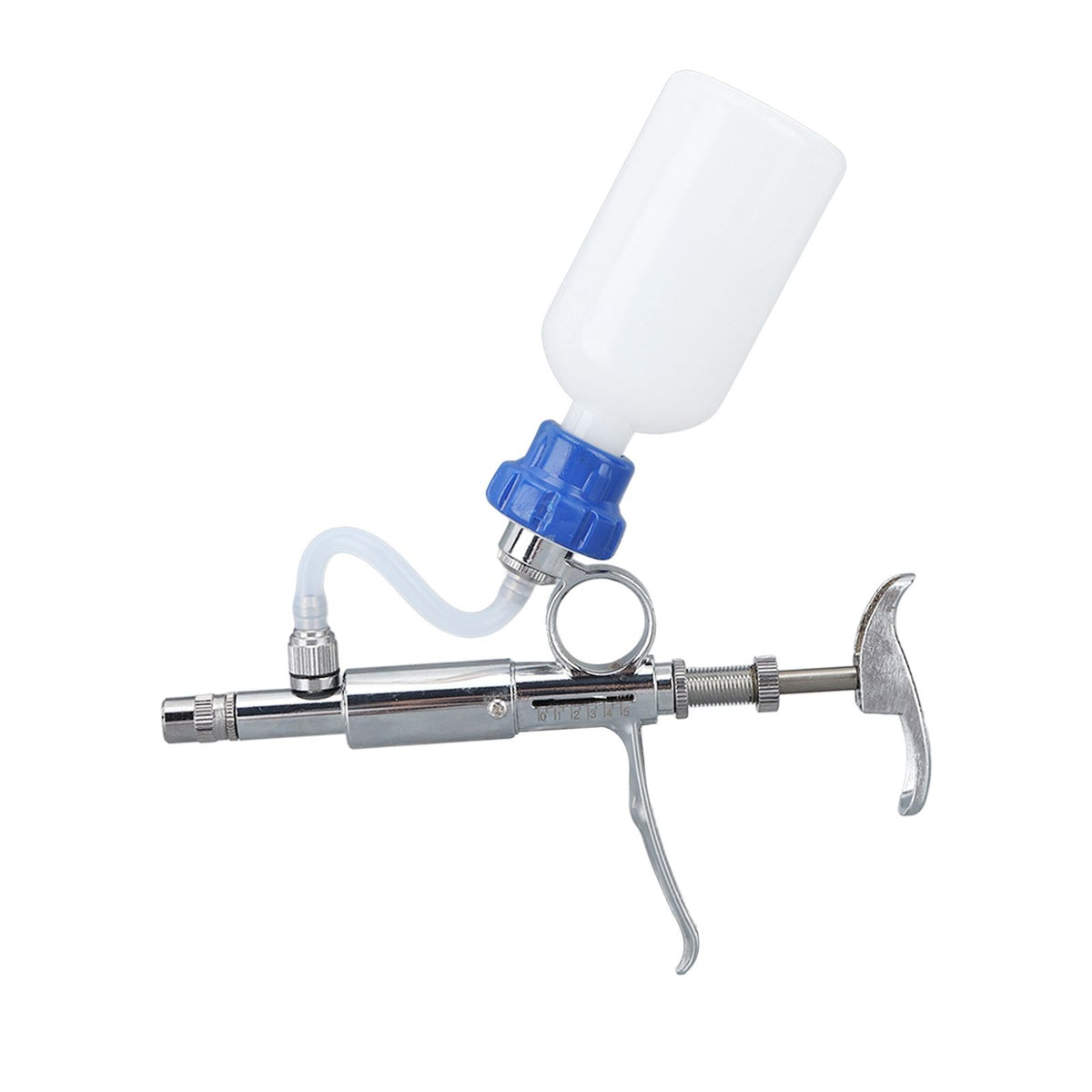 Adjustable Continuous Injection Syringe Stainless Steel Plastic Animal Syringe 5ml Detachable Animal Syringe for Home Farm