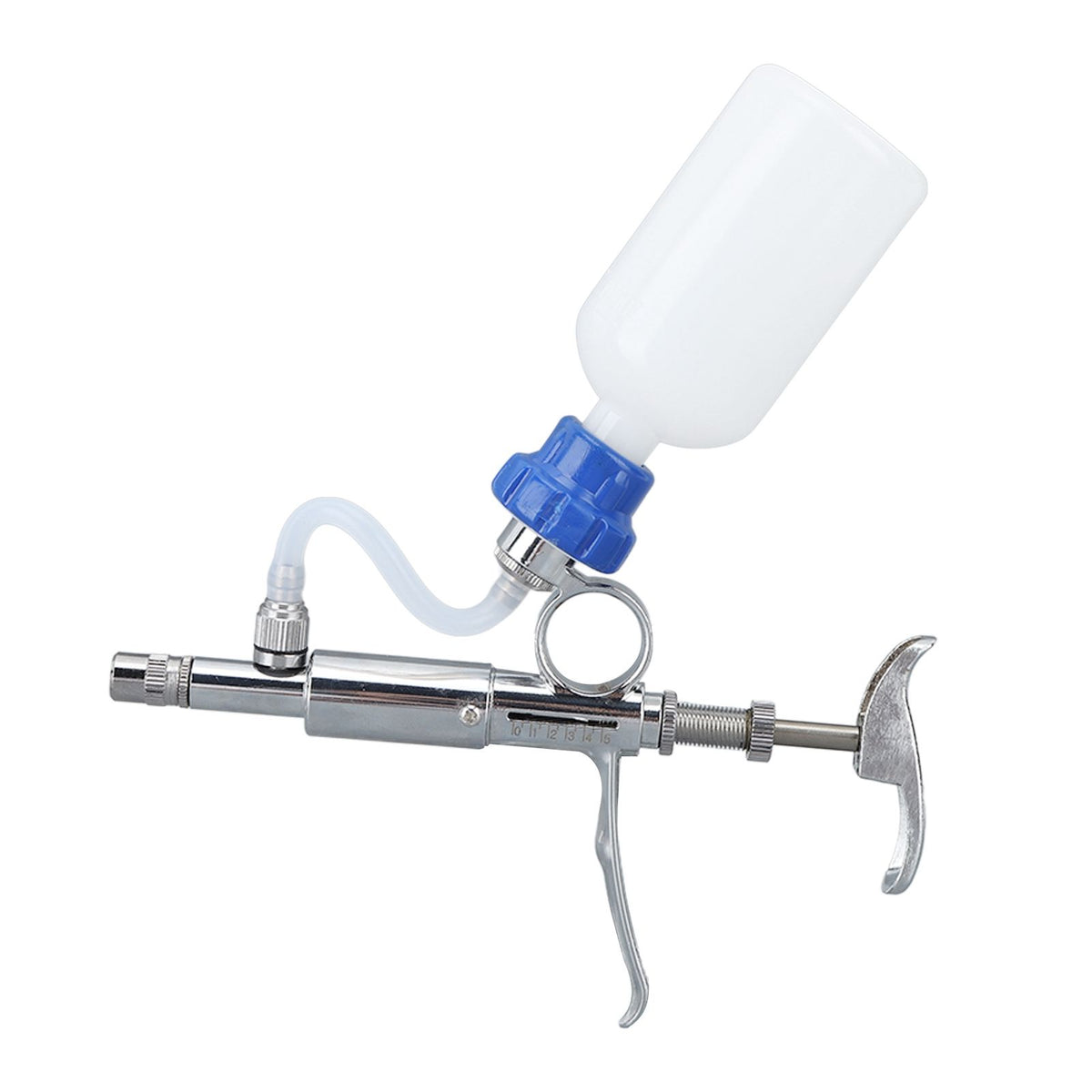 Adjustable Continuous Injection Syringe Stainless Steel Plastic Animal Syringe 5ml Detachable Animal Syringe for Home Farm