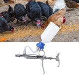 Adjustable Continuous Injection Syringe Stainless Steel Plastic Animal Syringe 5ml Detachable Animal Syringe for Home Farm