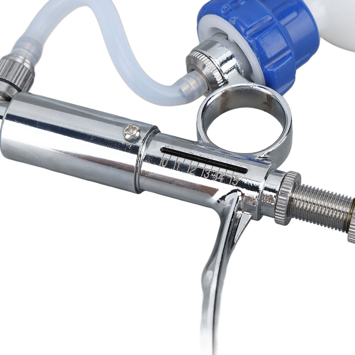 Adjustable Continuous Injection Syringe Stainless Steel Plastic Animal Syringe 5ml Detachable Animal Syringe for Home Farm