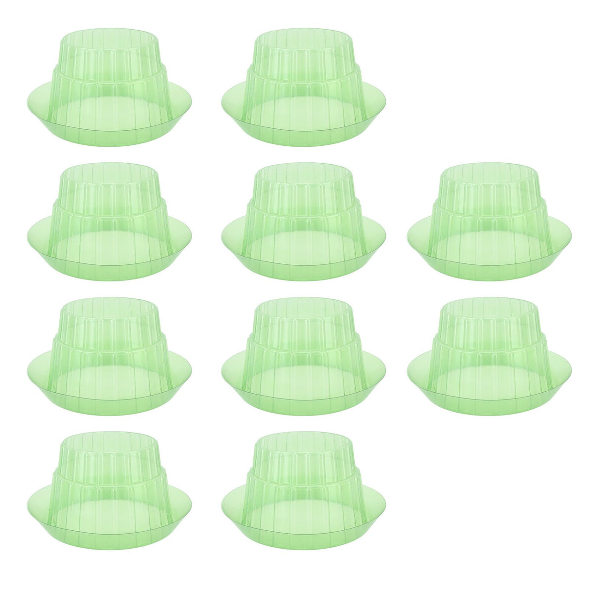 10pcs Green Garden Cloches Plastic Plant Round Cover Reusable Plant Seed Humidity Domes for Home Garden Yard Greenhouse