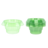 10pcs Green Garden Cloches Plastic Plant Round Cover Reusable Plant Seed Humidity Domes for Home Garden Yard Greenhouse - 45-Degree Angle