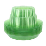10pcs Green Garden Cloches Plastic Plant Round Cover Reusable Plant Seed Humidity Domes for Home Garden Yard Greenhouse - Close-Up Angle