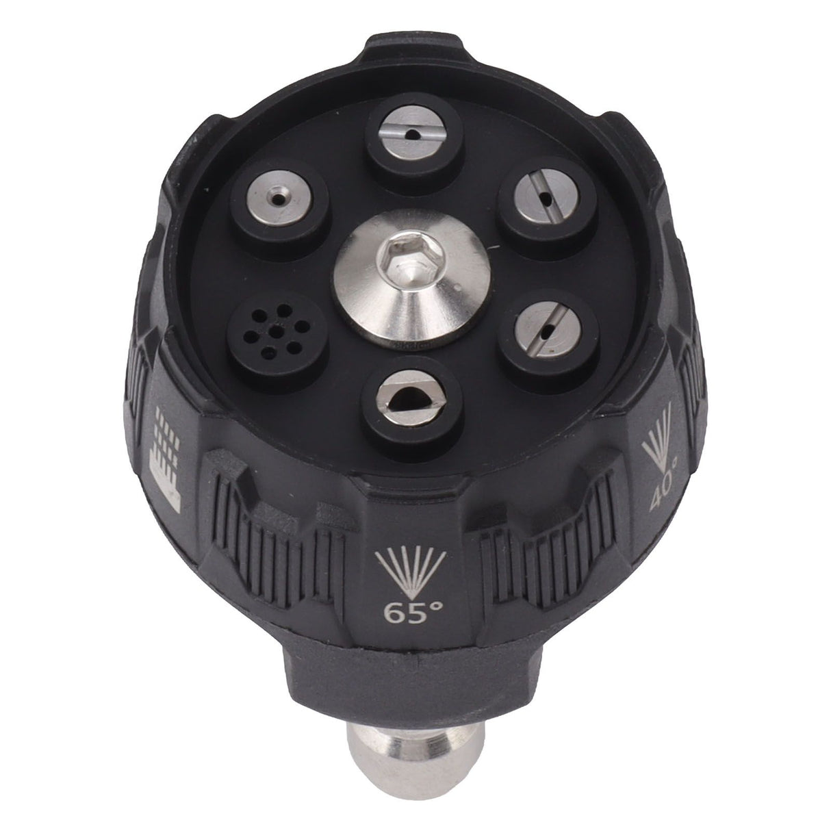 Pressure Washer Spray Nozzle 6 in 1 Multifunctional Adjustable Nozzle 1/4 Plug Interface Connect Tip Black