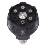 Pressure Washer Spray Nozzle 6 in 1 Multifunctional Adjustable Nozzle 1/4 Plug Interface Connect Tip Black