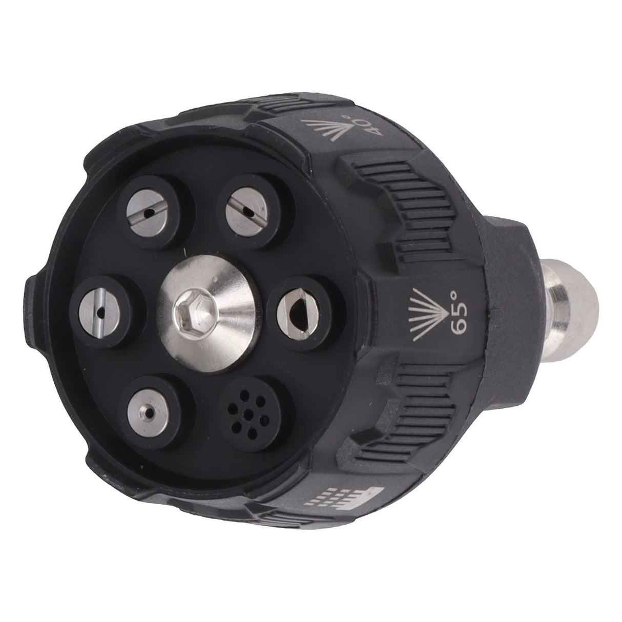 Pressure Washer Spray Nozzle 6 in 1 Multifunctional Adjustable Nozzle 1/4 Plug Interface Connect Tip Black