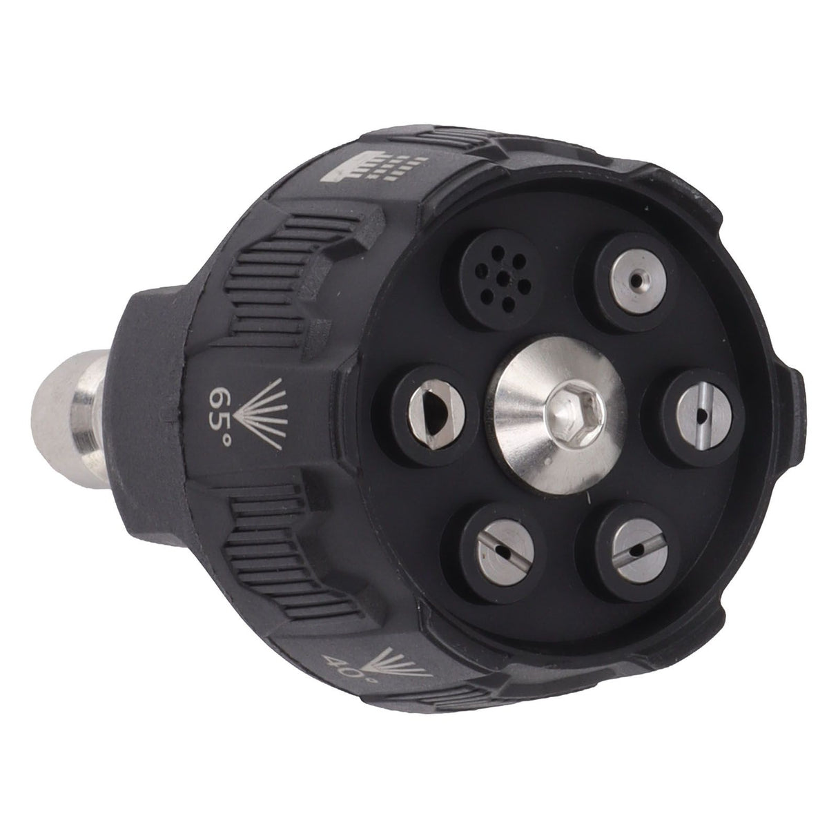 Pressure Washer Spray Nozzle 6 in 1 Multifunctional Adjustable Nozzle 1/4 Plug Interface Connect Tip Black