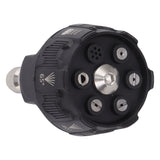 Pressure Washer Spray Nozzle 6 in 1 Multifunctional Adjustable Nozzle 1/4 Plug Interface Connect Tip Black