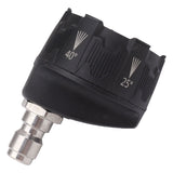 Pressure Washer Spray Nozzle 6 in 1 Multifunctional Adjustable Nozzle 1/4 Plug Interface Connect Tip Black