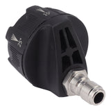 Pressure Washer Spray Nozzle 6 in 1 Multifunctional Adjustable Nozzle 1/4 Plug Interface Connect Tip Black