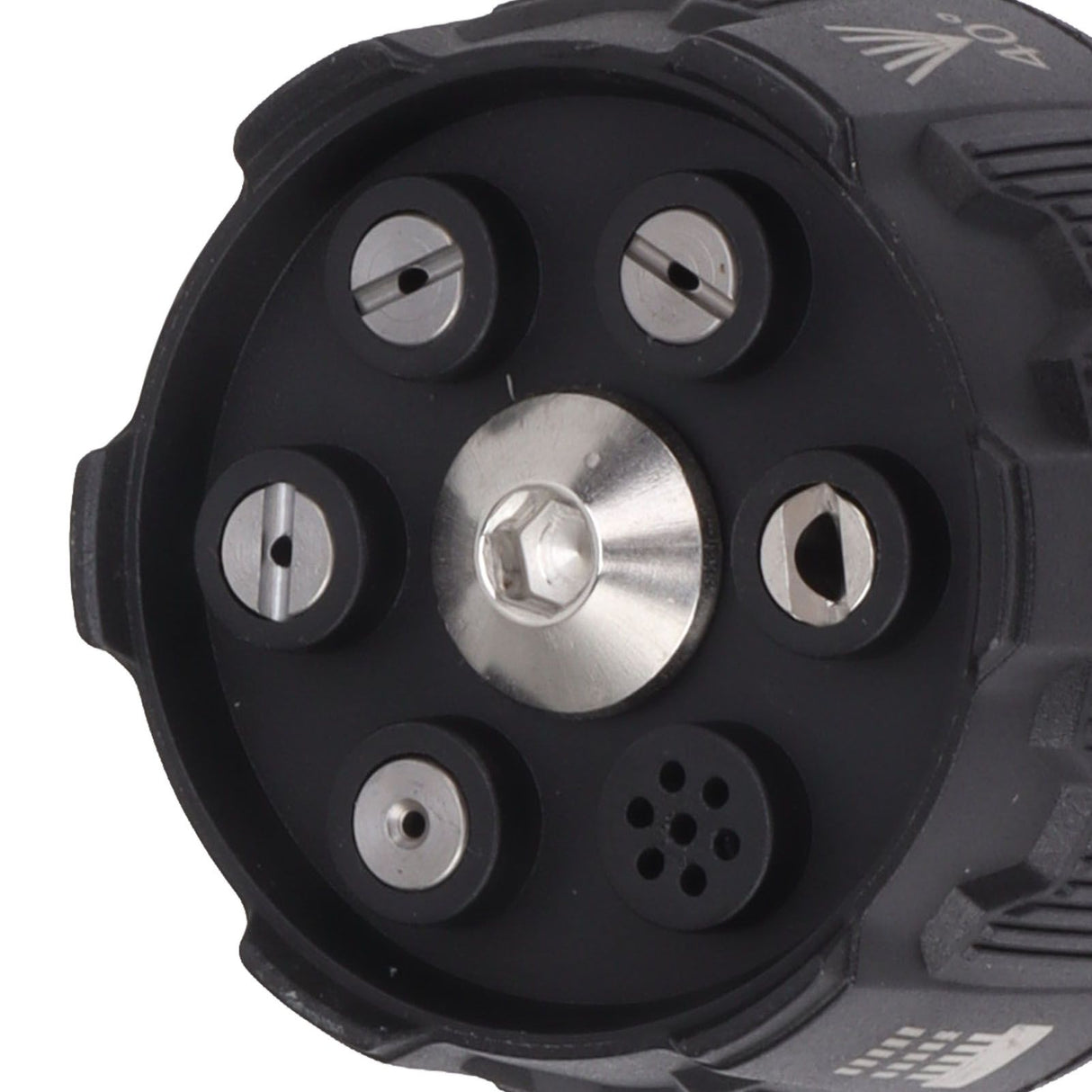 Pressure Washer Spray Nozzle 6 in 1 Multifunctional Adjustable Nozzle 1/4 Plug Interface Connect Tip Black