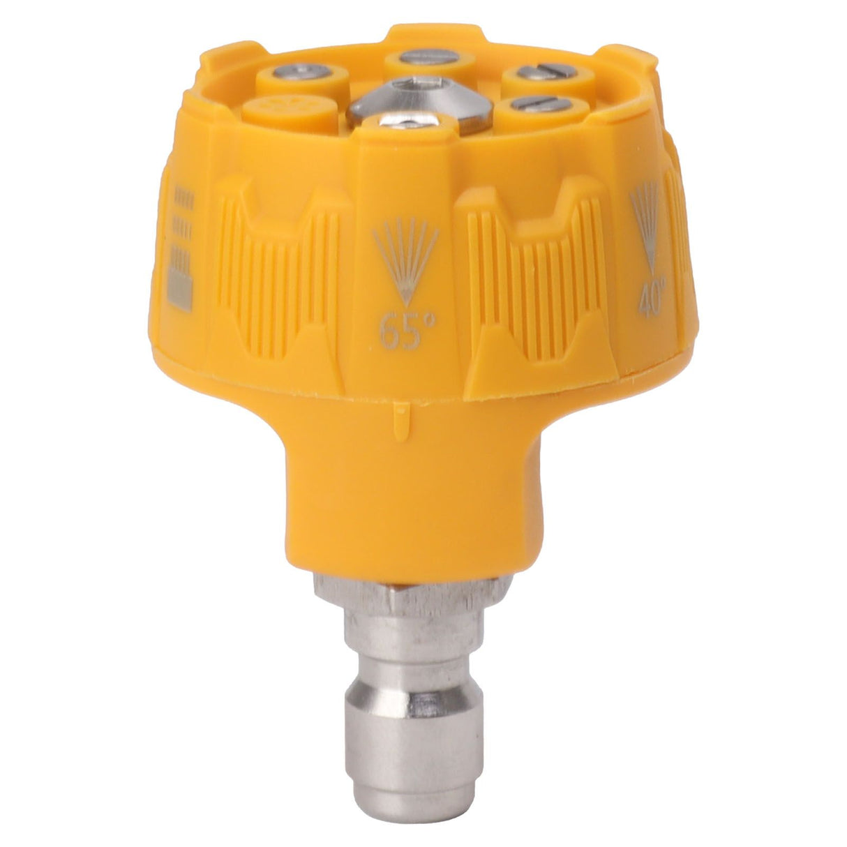 Pressure Washer Spray Nozzle 6 in 1 Multifunctional Adjustable Nozzle 1/4 Plug Interface Connect Tip Yellow