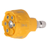 Pressure Washer Spray Nozzle 6 in 1 Multifunctional Adjustable Nozzle 1/4 Plug Interface Connect Tip Yellow