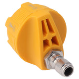Pressure Washer Spray Nozzle 6 in 1 Multifunctional Adjustable Nozzle 1/4 Plug Interface Connect Tip Yellow