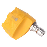 Pressure Washer Spray Nozzle 6 in 1 Multifunctional Adjustable Nozzle 1/4 Plug Interface Connect Tip Yellow - Extra Image