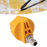 Pressure Washer Spray Nozzle 6 in 1 Multifunctional Adjustable Nozzle 1/4 Plug Interface Connect Tip Yellow