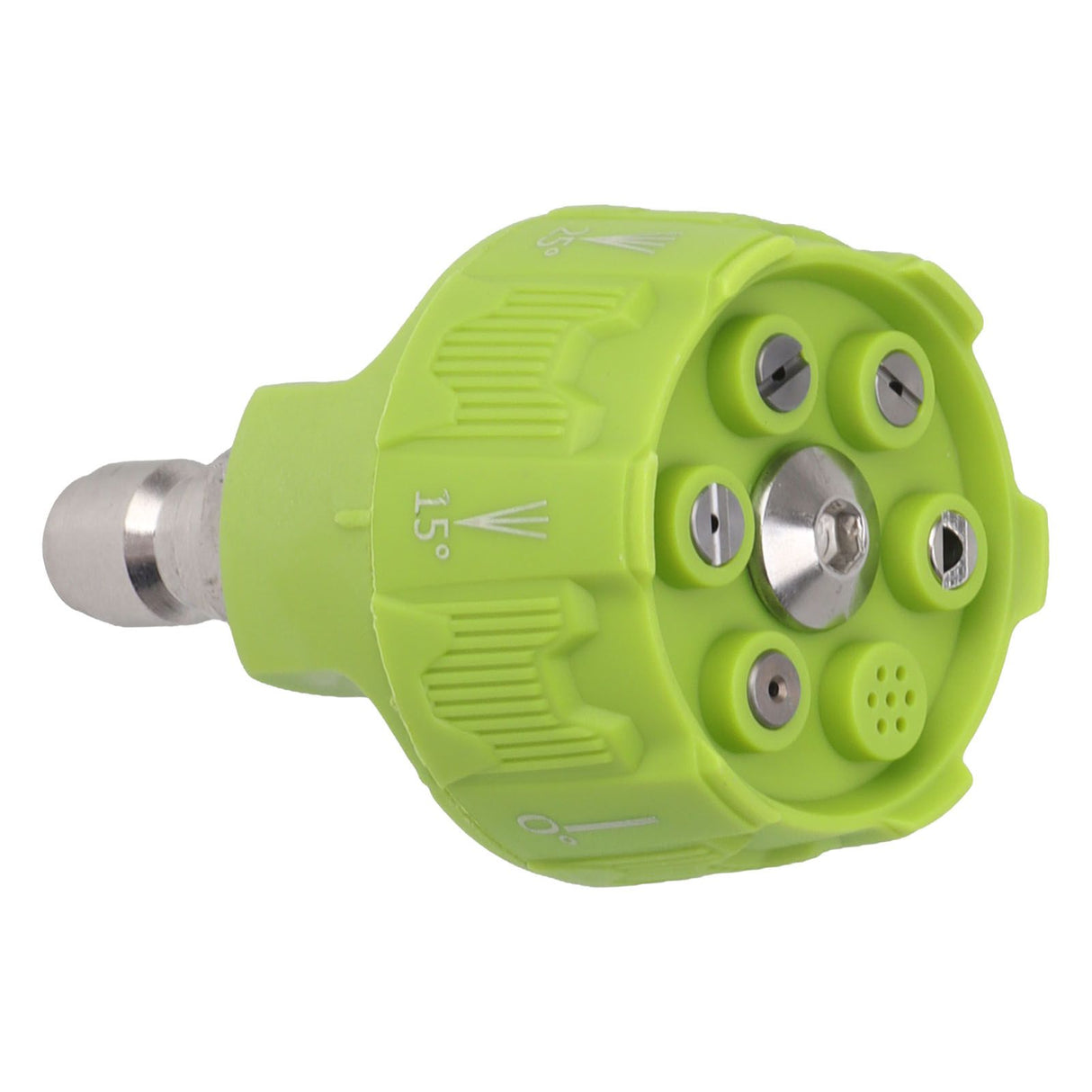 Pressure Washer Spray Nozzle 6 in 1 Multifunctional Adjustable Nozzle 1/4 Plug Interface Connect Tip Green
