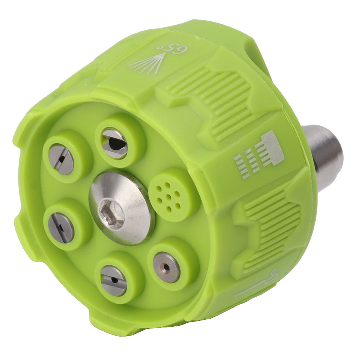 Pressure Washer Spray Nozzle 6 in 1 Multifunctional Adjustable Nozzle 1/4 Plug Interface Connect Tip Green