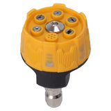 Pressure Washer Spray Nozzle 6 in 1 Multifunctional Adjustable Nozzle 1/4 Plug Interface Connect Tip Black and Yellow