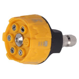 Pressure Washer Spray Nozzle 6 in 1 Multifunctional Adjustable Nozzle 1/4 Plug Interface Connect Tip Black and Yellow