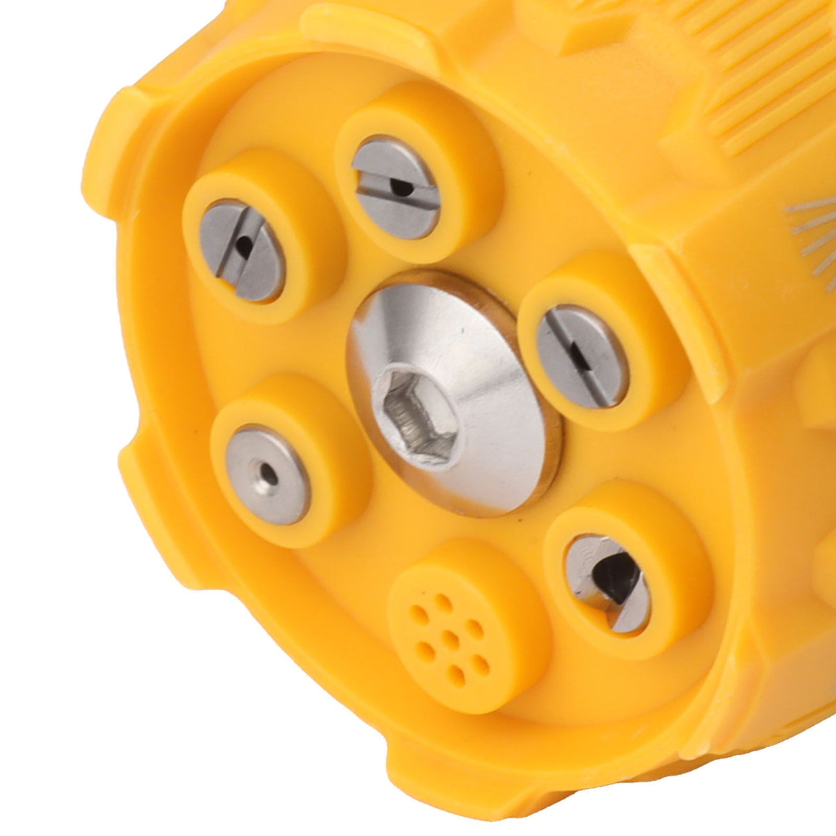 Pressure Washer Spray Nozzle 6 in 1 Multifunctional Adjustable Nozzle 1/4 Plug Interface Connect Tip Black and Yellow