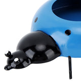 5.4cm Diameter Flower Pot Decor Ladybug Shaped Smoothing Surfaces Iron Planter Pot for Garden Blue