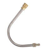 Pressure Washer Extension Wand Stainless Steel Brass 4000psi 1/4 Inch Quick Connect Power Washer Curved Rod Spray Lance for Replacement U Shaped with 5 Nozzles
