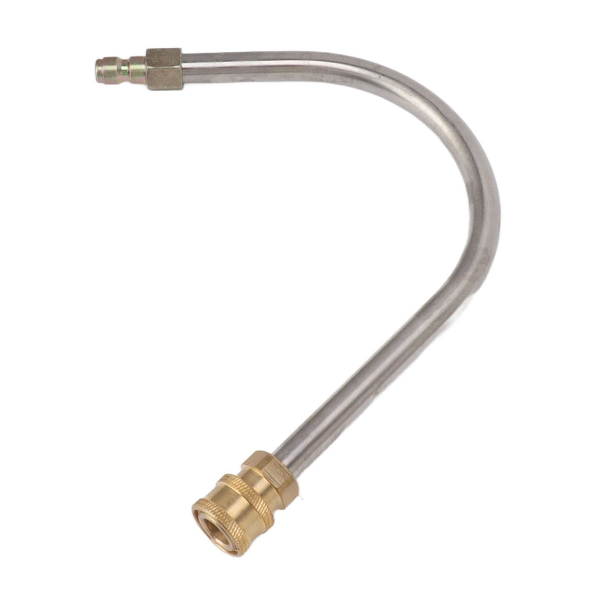 Pressure Washer Extension Wand Stainless Steel Brass 4000psi 1/4 Inch Quick Connect Power Washer Curved Rod Spray Lance for Replacement U Shaped with 5 Nozzles