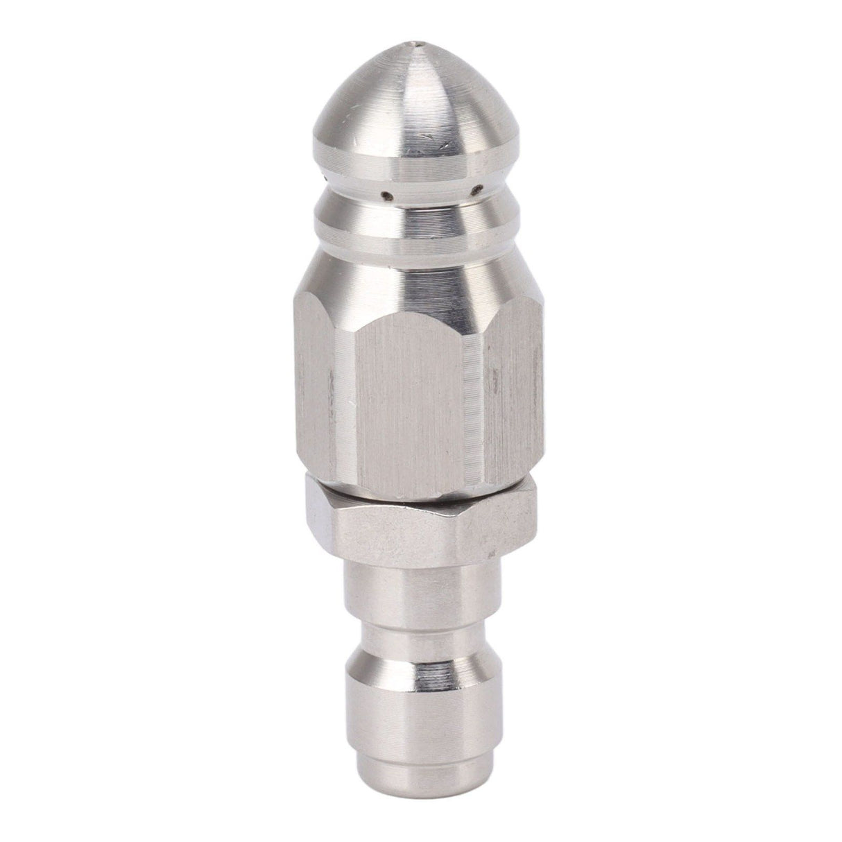56MM Sewer Jet Nozzle 5000PSI 1 Front 6 Rear Stainless Steel Sewer Jet Nozzle for Pipe Unclogging Toilet Clog Remover