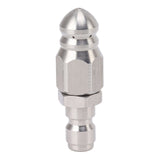 56MM Sewer Jet Nozzle 5000PSI 1 Front 6 Rear Stainless Steel Sewer Jet Nozzle for Pipe Unclogging Toilet Clog Remover