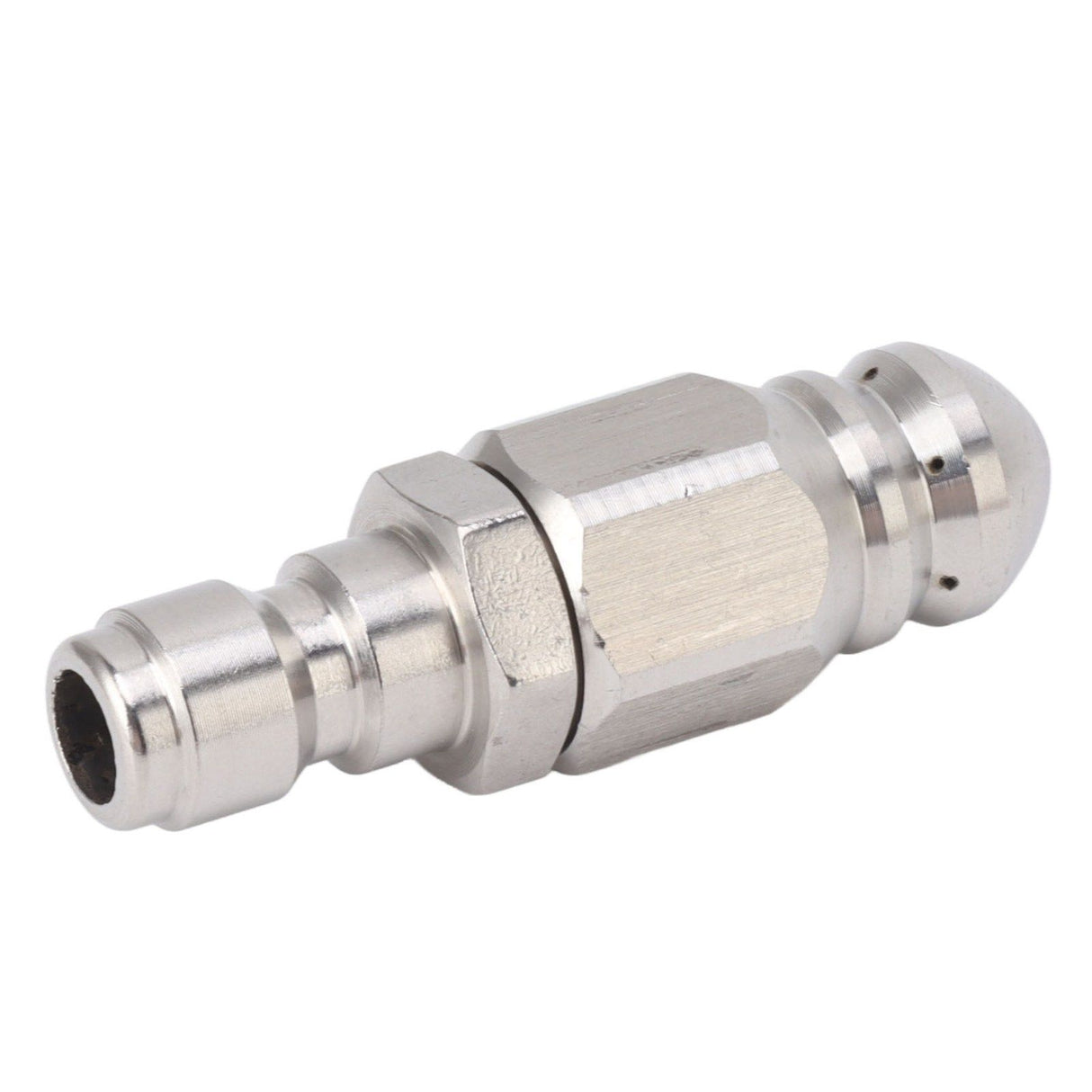 56MM Sewer Jet Nozzle 5000PSI 1 Front 6 Rear Stainless Steel Sewer Jet Nozzle for Pipe Unclogging Toilet Clog Remover