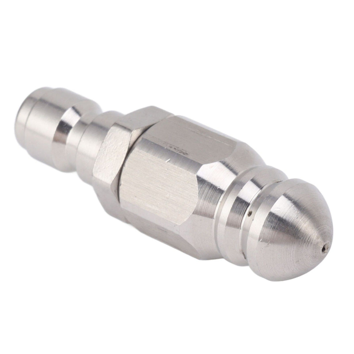 56MM Sewer Jet Nozzle 5000PSI 1 Front 6 Rear Stainless Steel Sewer Jet Nozzle for Pipe Unclogging Toilet Clog Remover