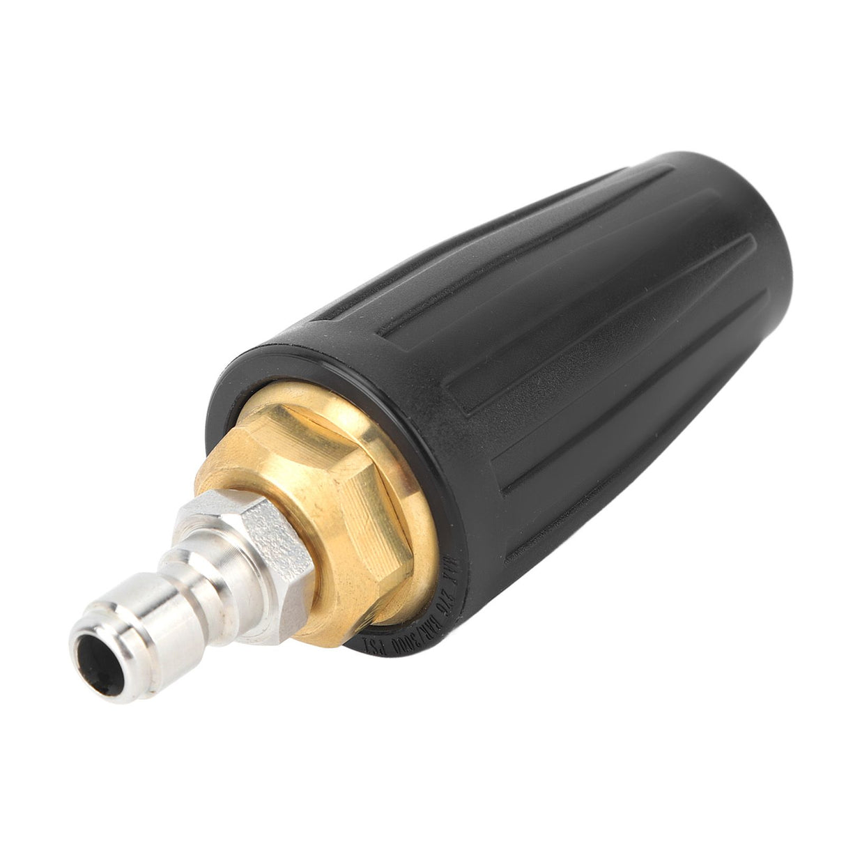Pressure Washer Turbo Nozzle 1/4in Quick Connect Ceramic Core Copper 3000PSI Rotating Turbo Nozzle Black