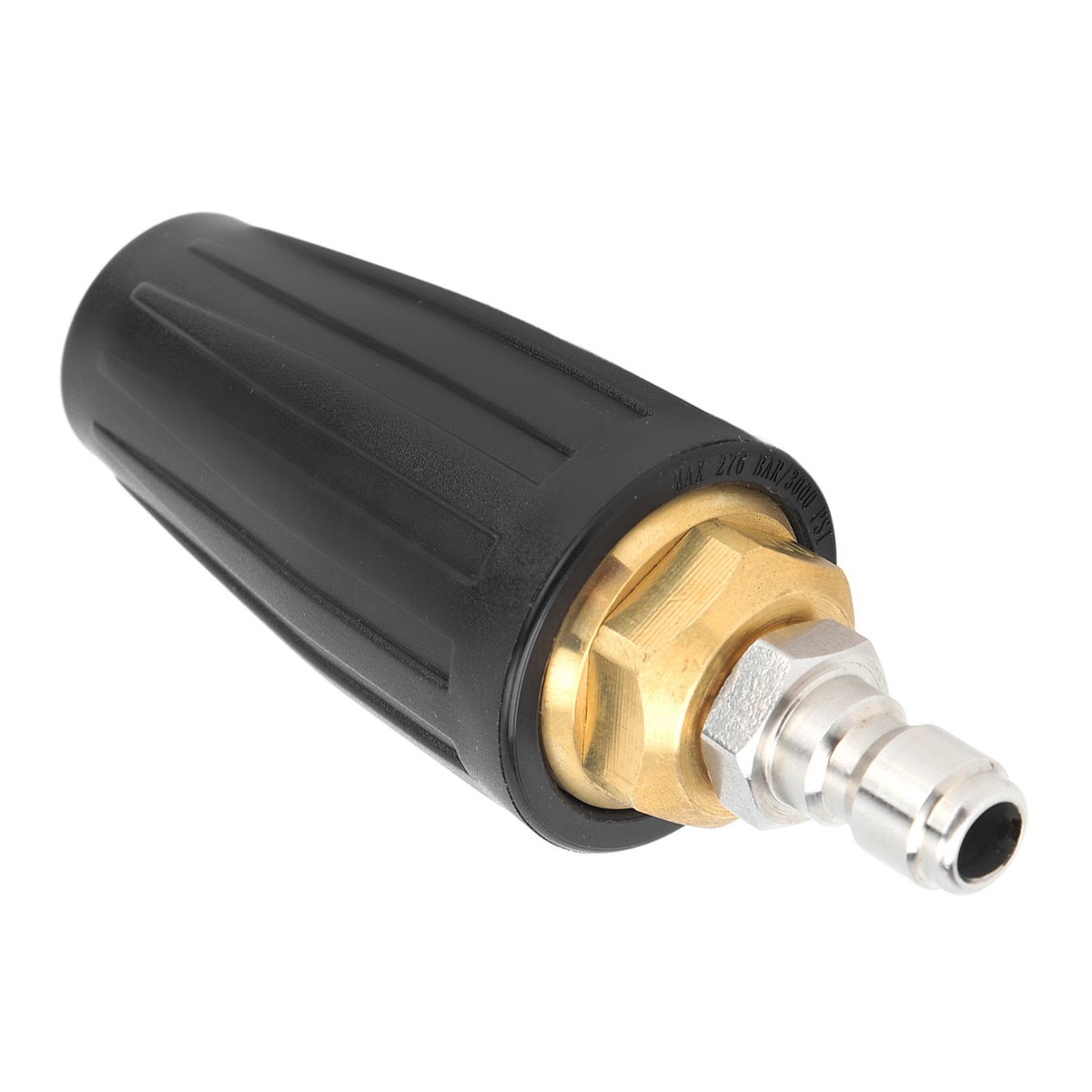 Pressure Washer Turbo Nozzle 1/4in Quick Connect Ceramic Core Copper 3000PSI Rotating Turbo Nozzle Black