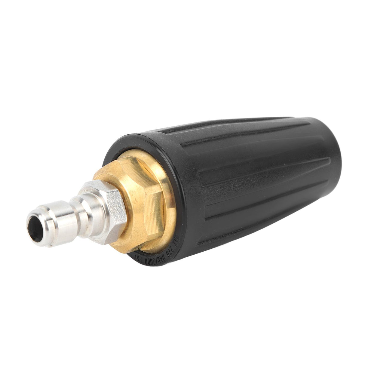 Pressure Washer Turbo Nozzle 1/4in Quick Connect Ceramic Core Copper 3000PSI Rotating Turbo Nozzle Black