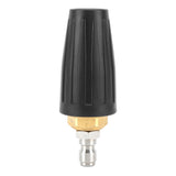 Pressure Washer Turbo Nozzle 1/4in Quick Connect Ceramic Core Copper 3000PSI Rotating Turbo Nozzle Black