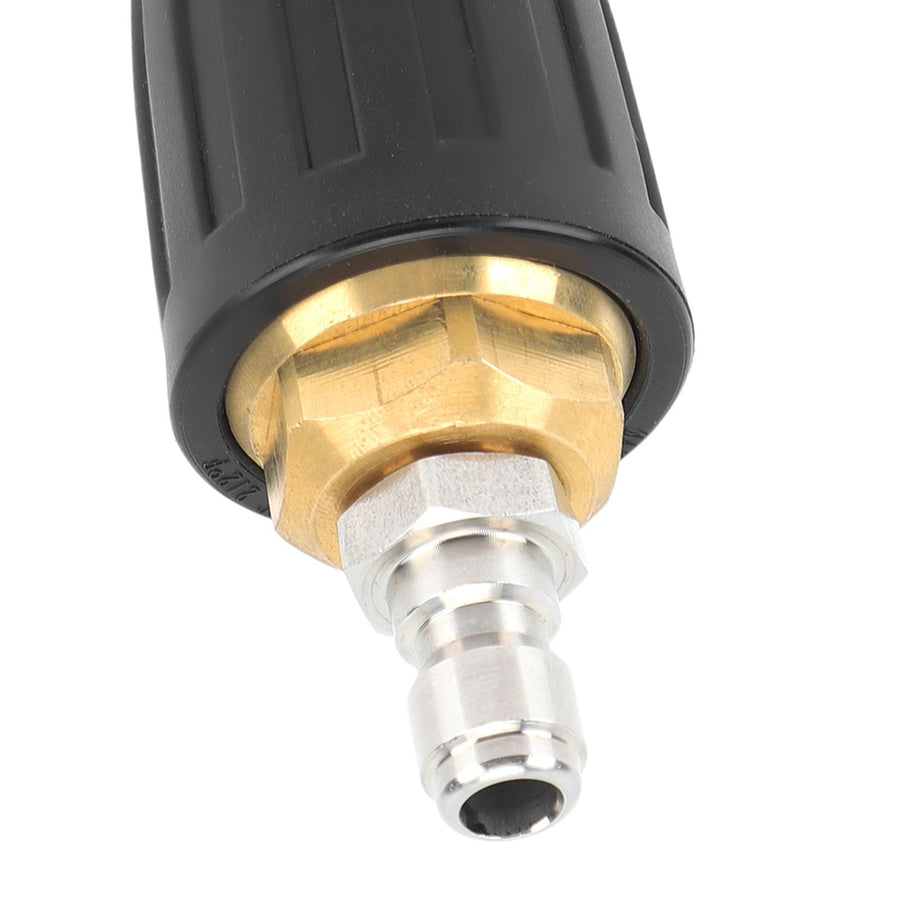 Pressure Washer Turbo Nozzle 1/4in Quick Connect Ceramic Core Copper 3000PSI Rotating Turbo Nozzle Black