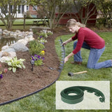 Landscape Edging Kit Lawn Edging Include 15 Spikes PE Garden Edging Border for Landscaping Flower Gardens Lawn